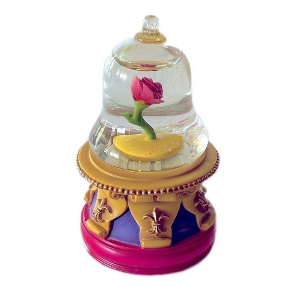 Disney Cute Princess Belle Beauty and The Beast Rose Figure Mini Snow Gl… - Picture 7 of 7